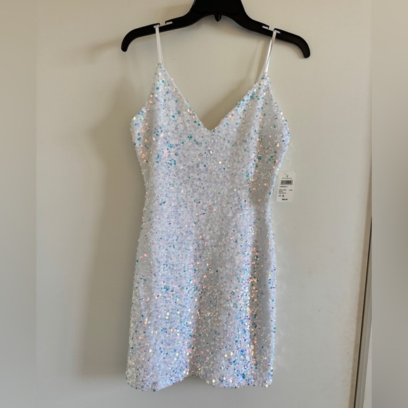 NWT Windsor Kathy Iridescent Sequin Mini Dress S - Picture 11 of 13